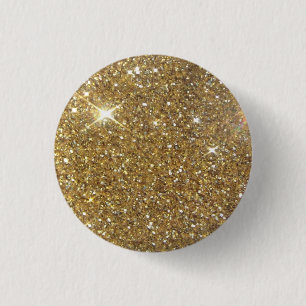 Luxury Gold Glitter - Printed Image 1 Inch Round Button