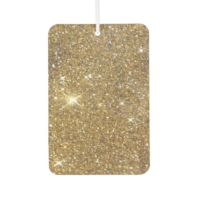 Luxury Gold Glitter - Printed Image Air Freshener (Front)