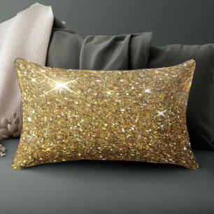 Luxury Gold Glitter - Printed Image Decorative Pillow