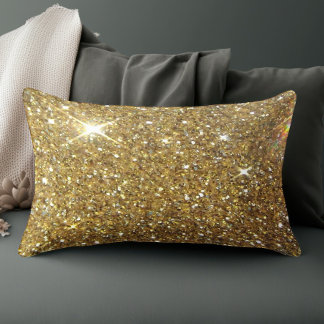 Luxury Gold Glitter - Printed Image Decorative Pillow