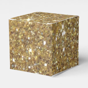 Luxury Gold Glitter - Printed Image Favor Box