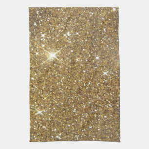 Luxury Gold Glitter - Printed Image Kitchen Towel
