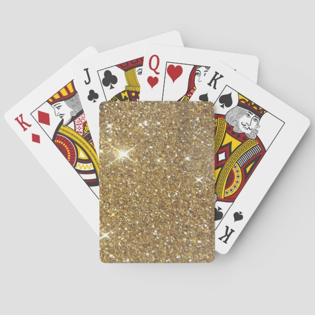 Luxury Gold Glitter - Printed Image Playing Cards (Back)