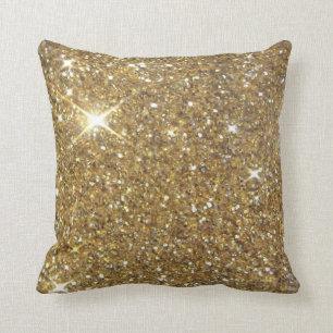 Luxury Gold Glitter - Printed Image Throw Pillow