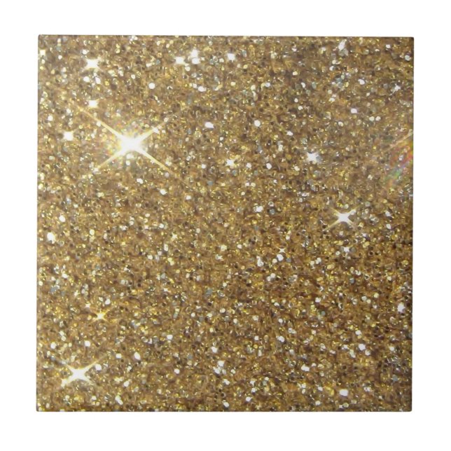 Luxury Gold Glitter - Printed Image Tile (Front)