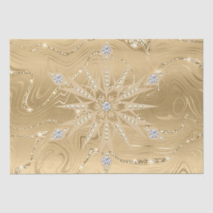 Luxury Gold Glitter Snowflake Diamond Tissue Paper