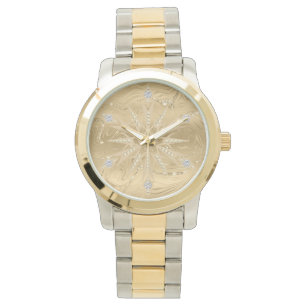 Luxury Gold Glitter Snowflake Diamond Watch