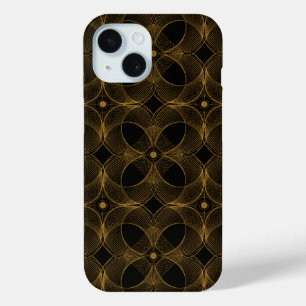 Luxury Gold Guilloché Seamless Pattern iPhone 15 Case