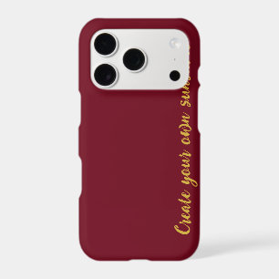 Luxury Gold Initial Monogram Burgundy Red