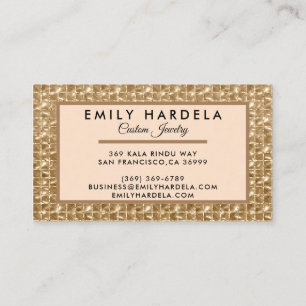 Luxury Gold Jewelry Business Card