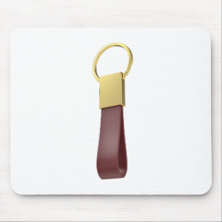 Luxury gold keychain with leather strap mouse pad