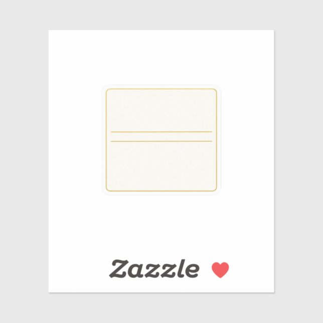 Luxury Gold Line Split Frame Wedding Custom Sticke (Sheet)