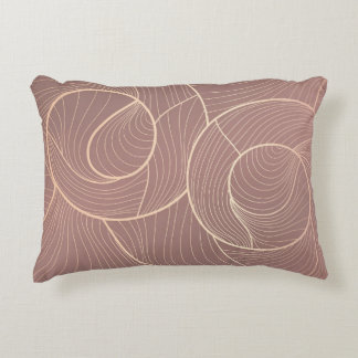 Luxury Gold Lines Pattern Background Accent Pillow