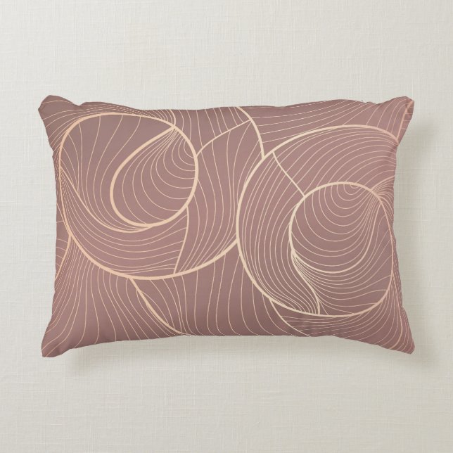 Luxury Gold Lines Pattern Background Accent Pillow (Front)