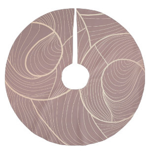 Luxury Gold Lines Pattern Background Brushed Polyester Tree Skirt
