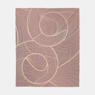 Luxury Gold Lines Pattern Background Fleece Blanket