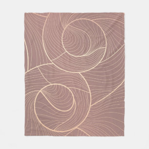 Luxury Gold Lines Pattern Background Fleece Blanket