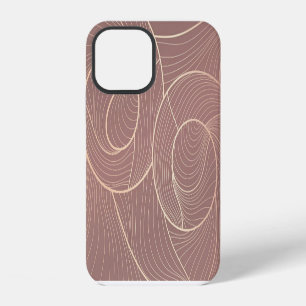 Luxury Gold Lines Pattern Background iPhone 12 Case