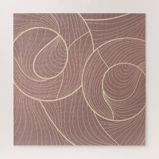 Luxury Gold Lines Pattern Background Jigsaw Puzzle