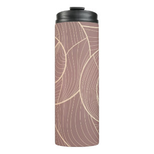 Luxury Gold Lines Pattern Background Thermal Tumbler