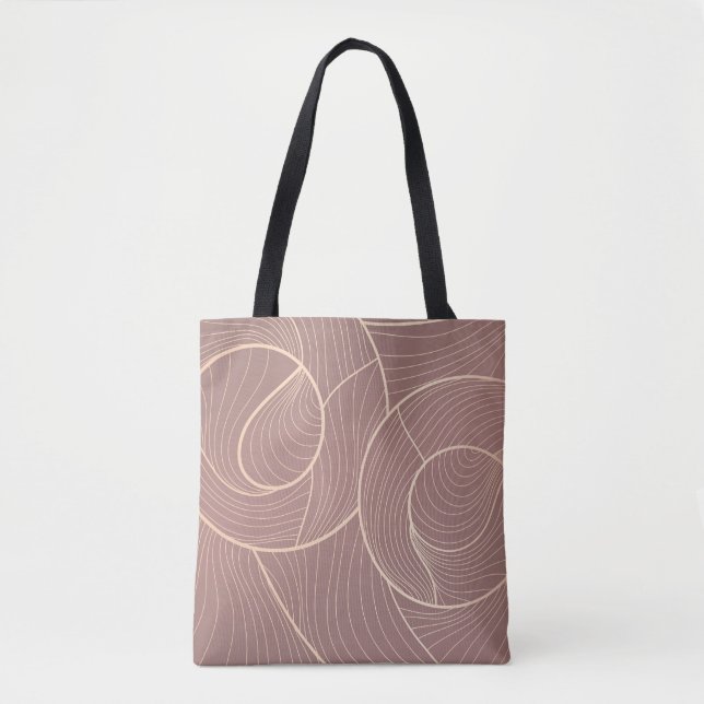 Luxury Gold Lines Pattern Background Tote Bag (Front)