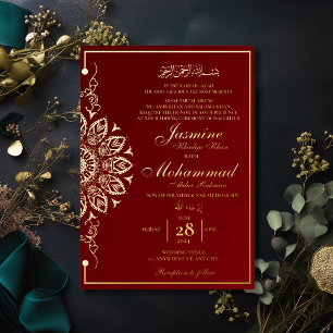 Luxury Gold Mandala Muslim Wedding Nikah