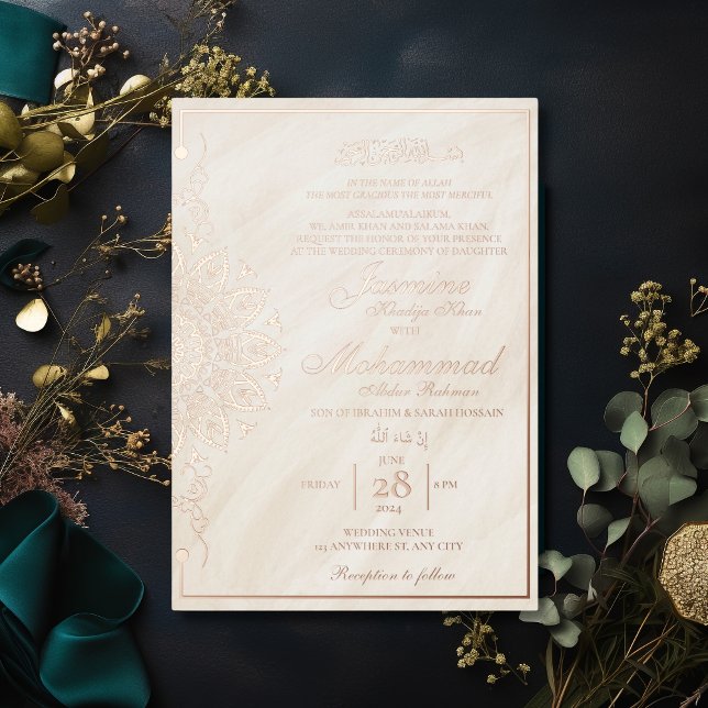 Luxury Gold Mandala Muslim Wedding Nikah (Creator Uploaded)