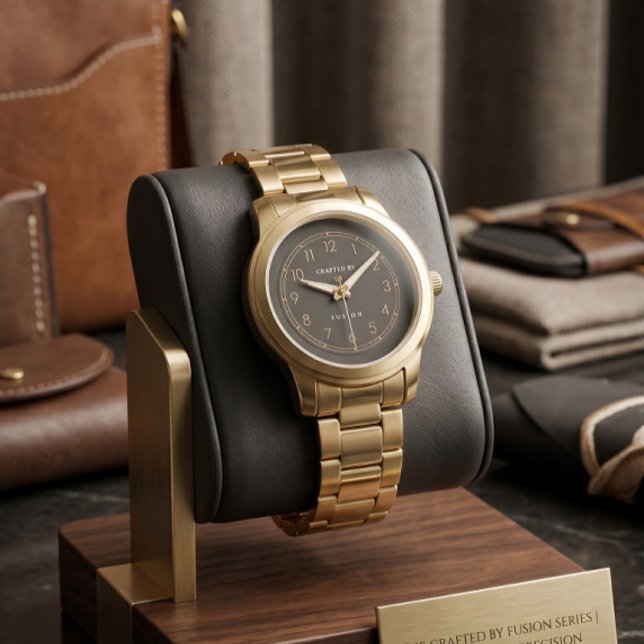 Luxury Gold & Matte Black Watch (Creator Uploaded)