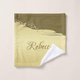 Luxury gold metal decorative on Military gold Bath Towel Set