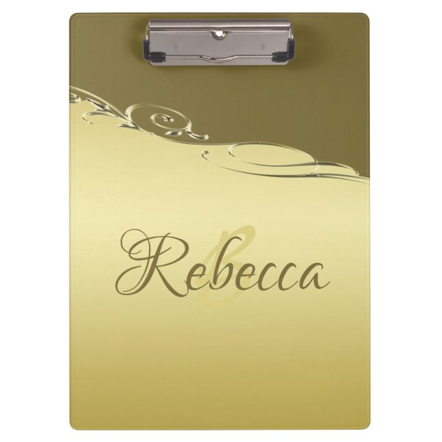 Luxury gold metal decorative on  Military gold Clipboard (Front)