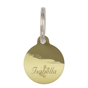 Luxury gold metal decorative on Military gold Pet Tag