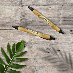 Luxury gold metallic black ink pen