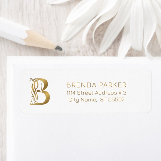 Luxury Gold Monogram B (Insitu)