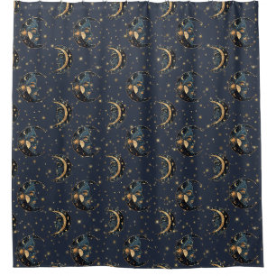 Luxury Gold Moon Celestial Pattern