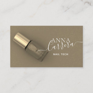 Luxury Gold Nail Colour Nail Tech Nail Salon Business Card