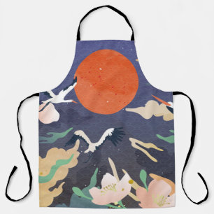 Luxury gold oriental style background. Chinese and Apron