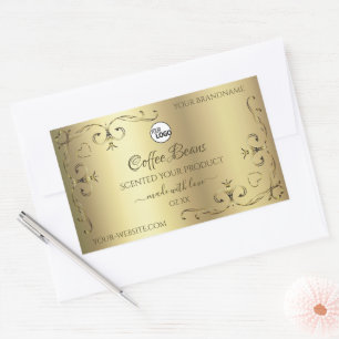 Luxury Gold Ornate Corners Product Labels and Logo