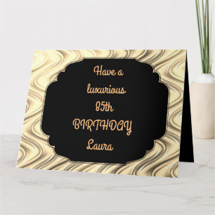 Luxury Gold Personalised 85th Birthday Card