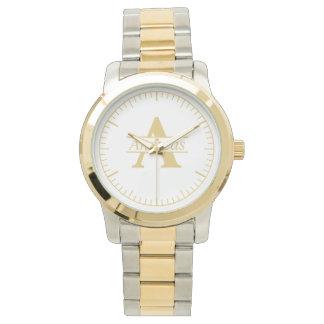 Luxury Gold Personalized Monogram and Name Watch