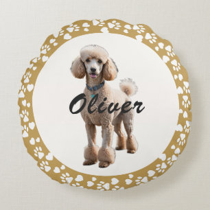 Luxury Gold Photo Frame Pet Memorial Keepsake Round Pillow