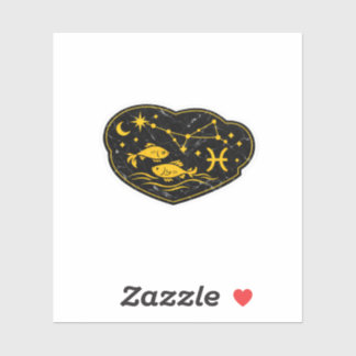 Luxury Gold Pisces Zodiac Constellation
