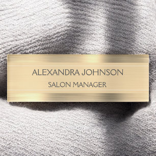 Luxury Gold Professional Foil Modern Name Tag