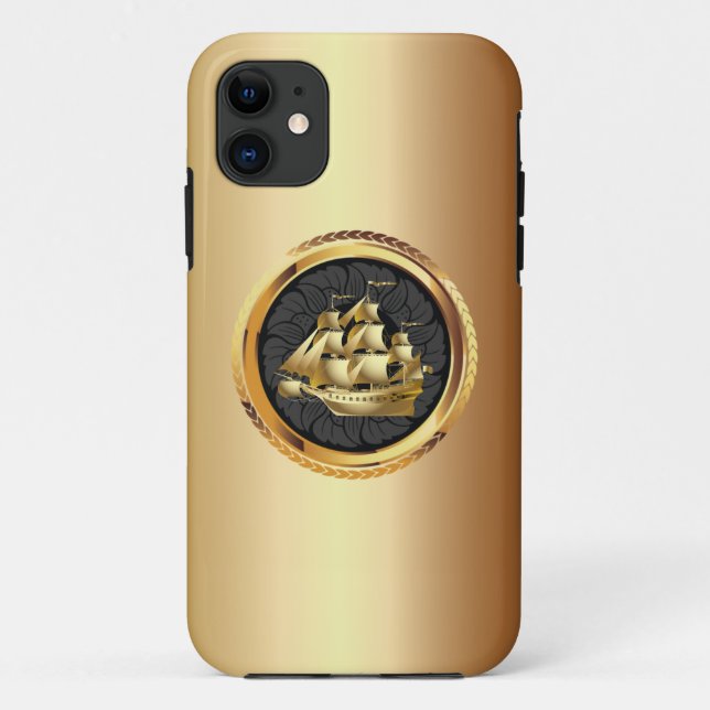 Luxury Gold Sailing Boat iPhone 5 Case (Back)