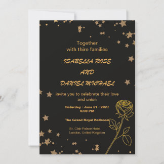 Luxury Gold Save the Date Wedding Card