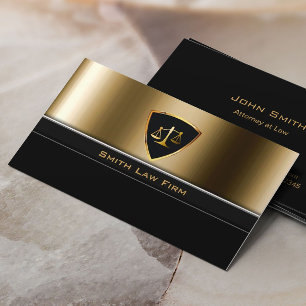 Luxury Gold Shield Lawyer/Attorney Business Card