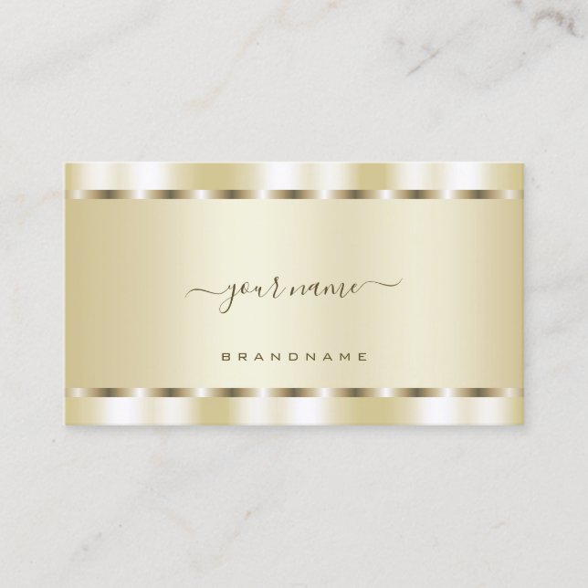 Luxury Gold Shimmer Effect Professional and Modern Business Card (Front)