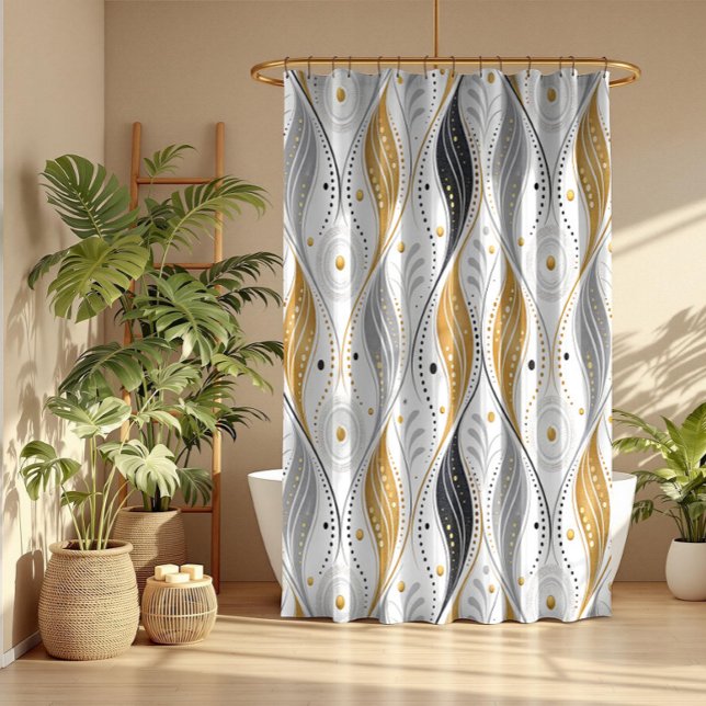 Luxury Gold Silver Black Art Deco Abstract Pattern (Creator Uploaded)