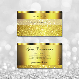 Luxury Gold Sparkling Glitter Glamourous Golden Business Card