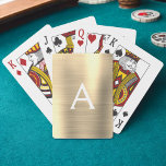 Luxury Gold Stainless Steel Monogram Playing Cards<br><div class="desc">Luxury Gold Faux Metallic Foil Stainless Steel Elegant Monogram Playing Cards. These playing cards can be customized to include your initial and first name and make a great party favour for a birthday party,  bridal shower or bachelorette party.</div>