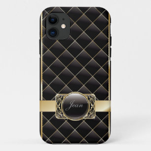 Luxury Gold Striped Diamond Bricks iPhone 5 Case
